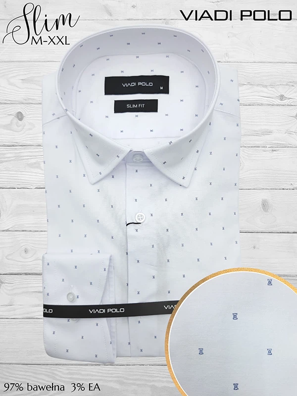 Koszula ELASTAN  slim we wzory M-XXL