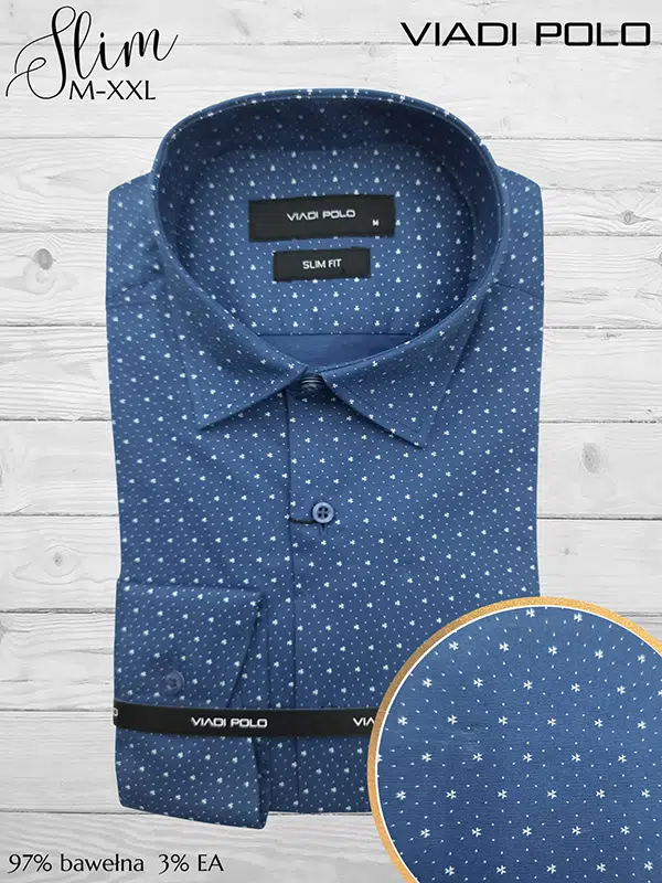 Koszula ELASTAN  slim we wzory M-XXL