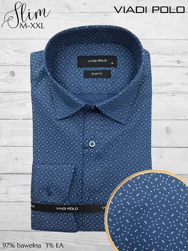 Koszula ELASTAN  slim we wzory M-XXL