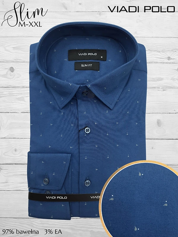Koszula ELASTAN  slim we wzory M-XXL