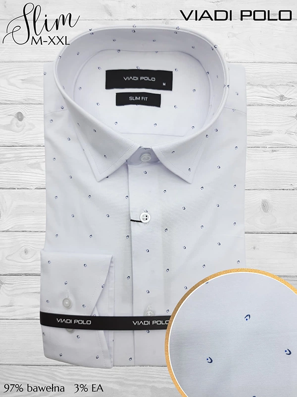 Koszula ELASTAN  slim we wzory M-XXL