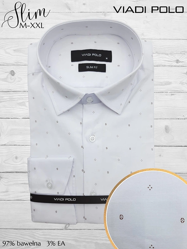 Koszula ELASTAN  slim we wzory M-XXL