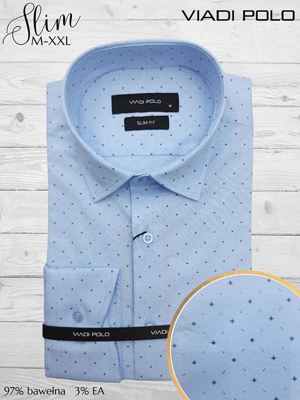 Koszula ELASTAN  slim we wzory M-XXL