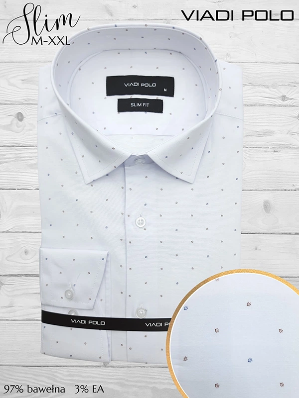 Koszula ELASTAN  slim we wzory M-XXL