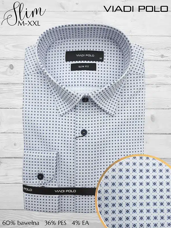 Koszula ELASTAN  slim we wzory M-XXL