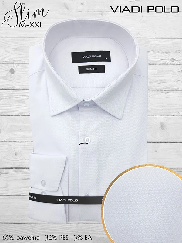 Koszula slim Struktura ELASTAN M-XXL