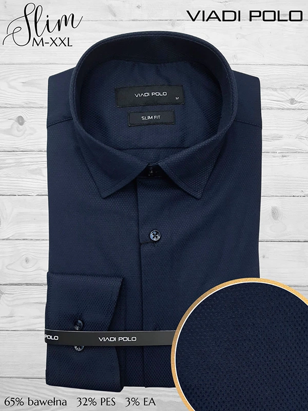 Koszula slim Struktura ELASTAN M-XXL