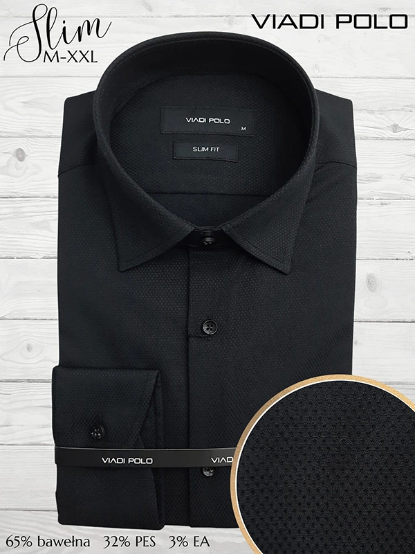 Koszula slim Struktura ELASTAN M-XXL