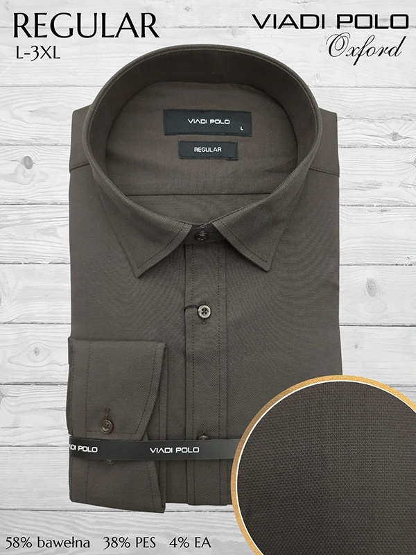 Koszula regular kołnierzykiem ELASTAN oxford L-3XL