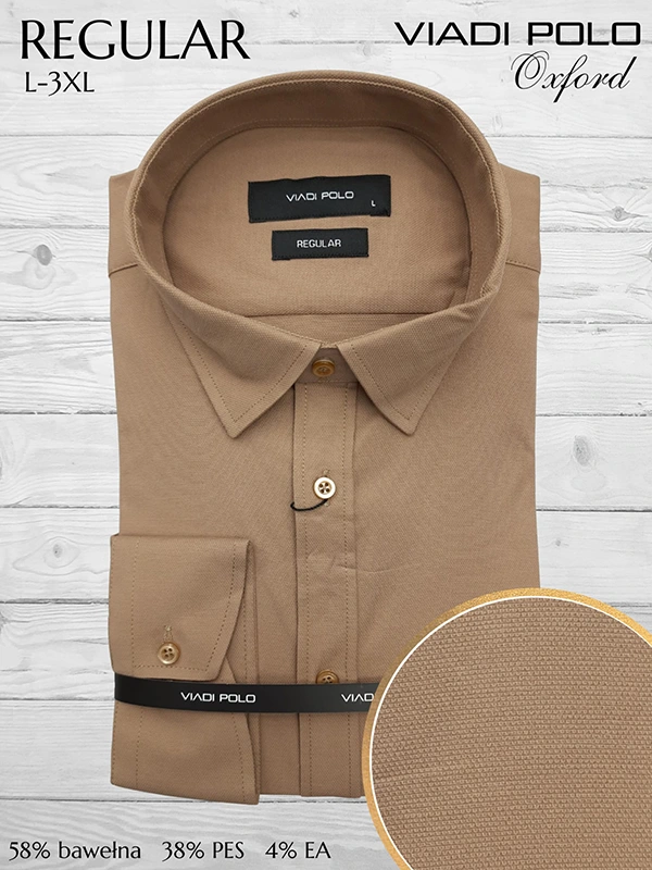 Koszula regular kołnierzykiem ELASTAN oxford L-3XL