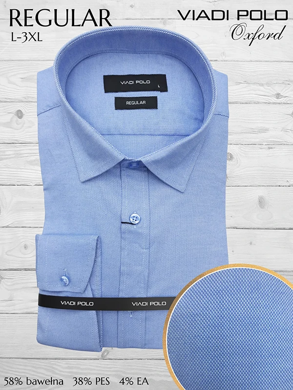 Koszula regular kołnierzykiem ELASTAN oxford L-3XL