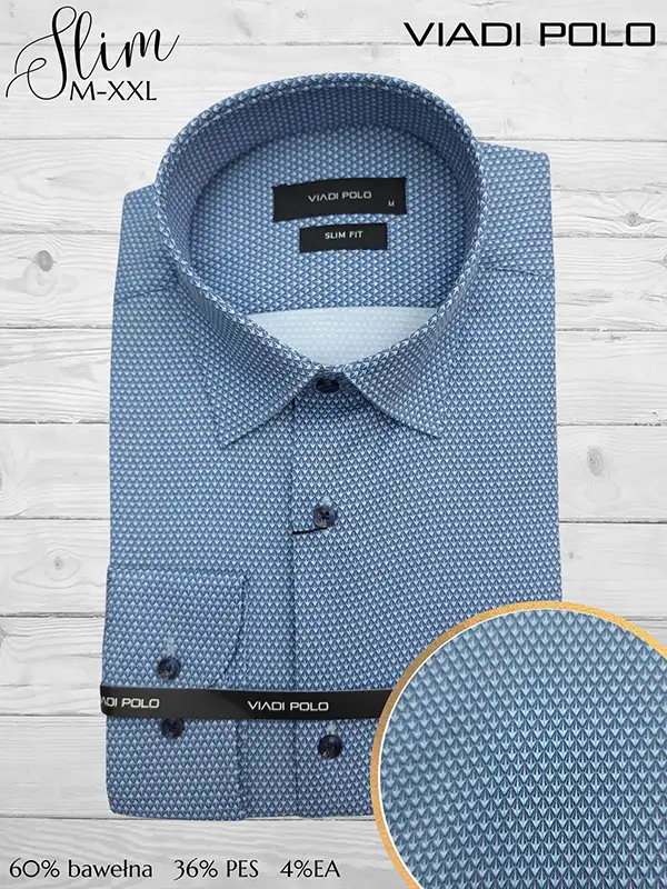 Koszula ELASTAN  slim we wzory M-XXL