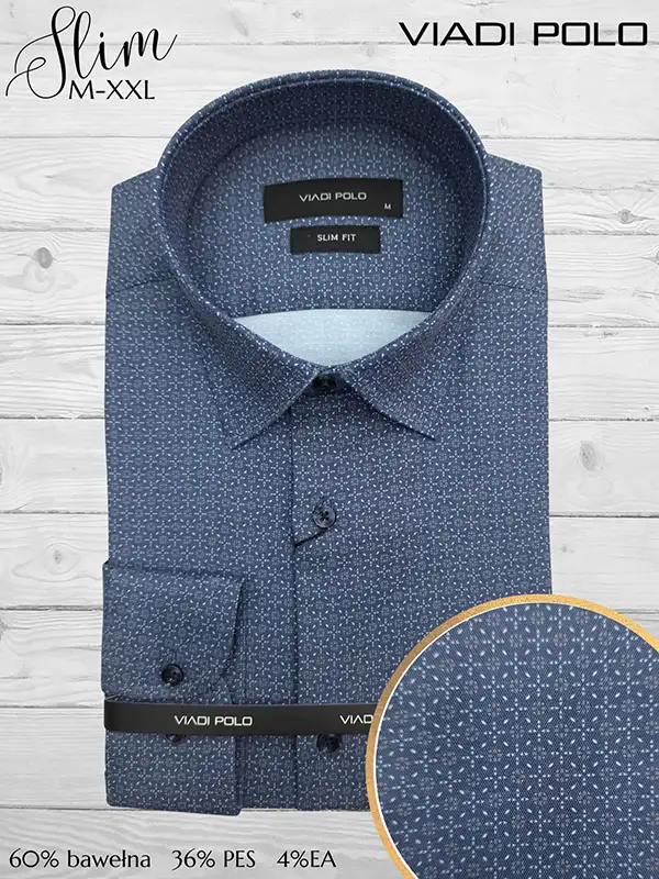 Koszula ELASTAN  slim we wzory M-XXL