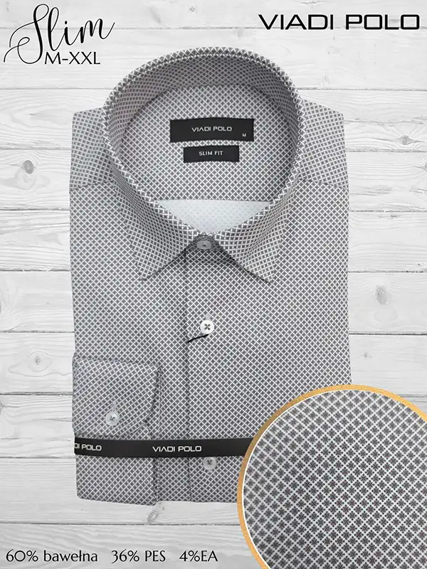 Koszula ELASTAN  slim we wzory M-XXL