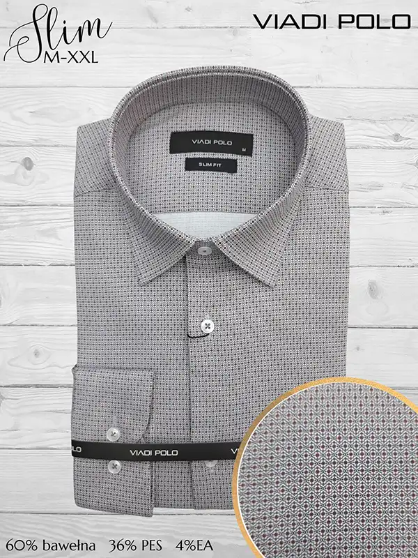 Koszula ELASTAN  slim we wzory M-XXL