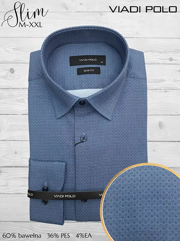 Koszula ELASTAN  slim we wzory M-XXL