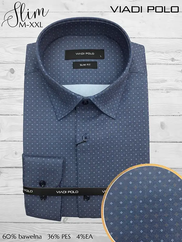 Koszula ELASTAN  slim we wzory M-XXL
