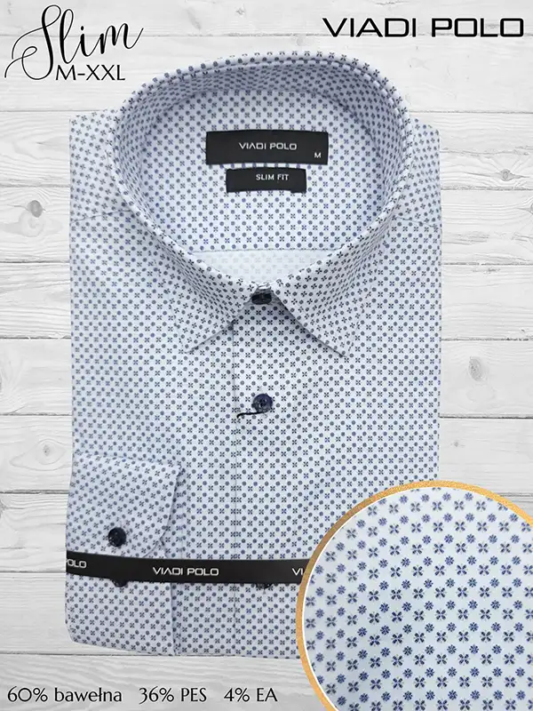 Koszula ELASTAN  slim we wzory M-XXL