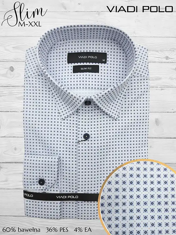 Koszula ELASTAN  slim we wzory M-XXL