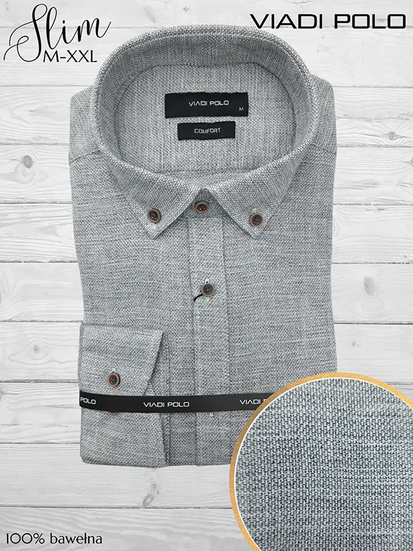 Koszula męska ze KOŁNIERZYK 100% Bawełna LEN lniana comfort