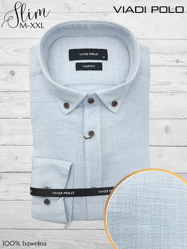 Koszula męska ze KOŁNIERZYK 100% Bawełna LEN lniana comfort