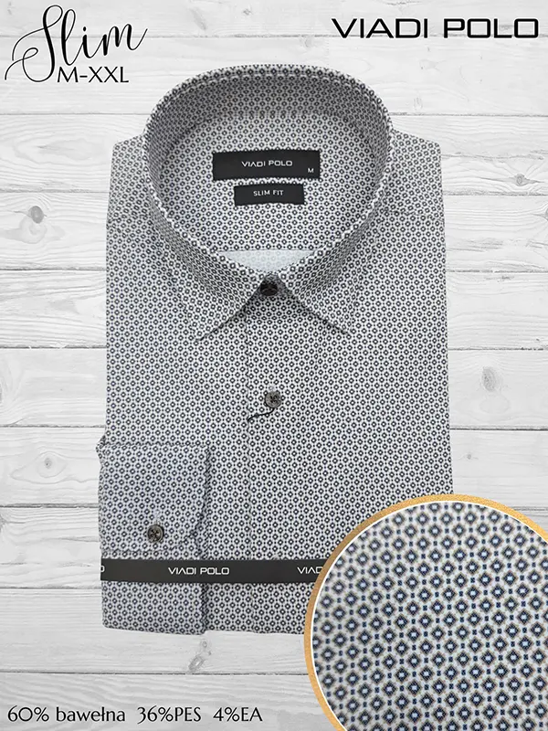 Koszula ELASTAN  slim we wzory M-XXL