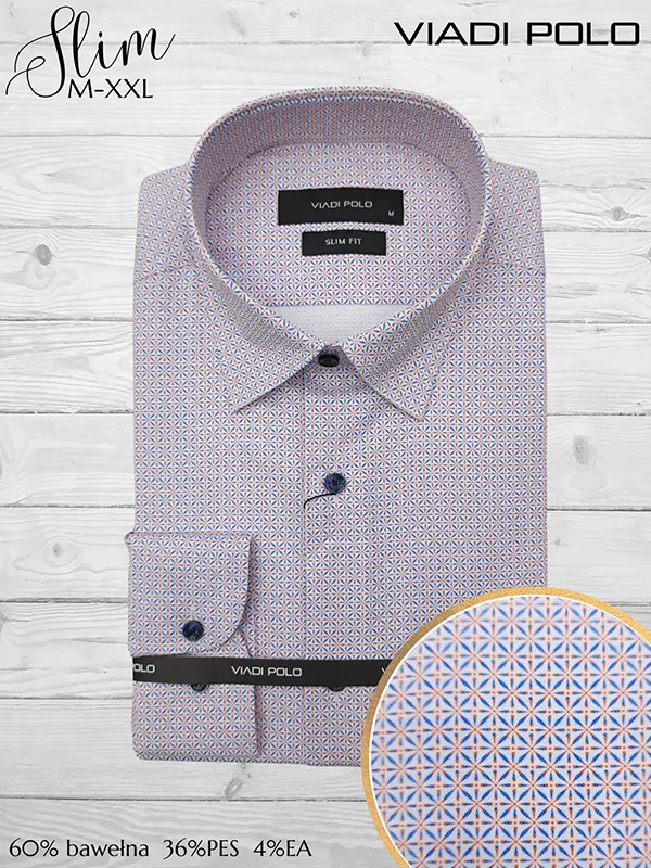 Koszula ELASTAN  slim we wzory M-XXL