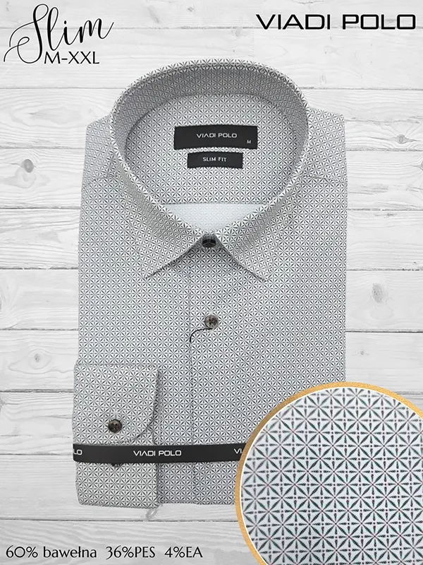 Koszula ELASTAN  slim we wzory M-XXL