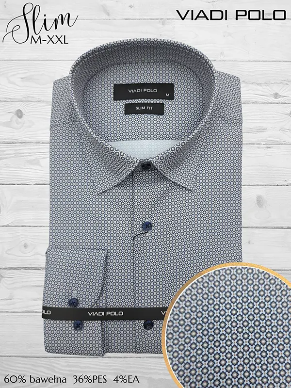 Koszula ELASTAN  slim we wzory M-XXL