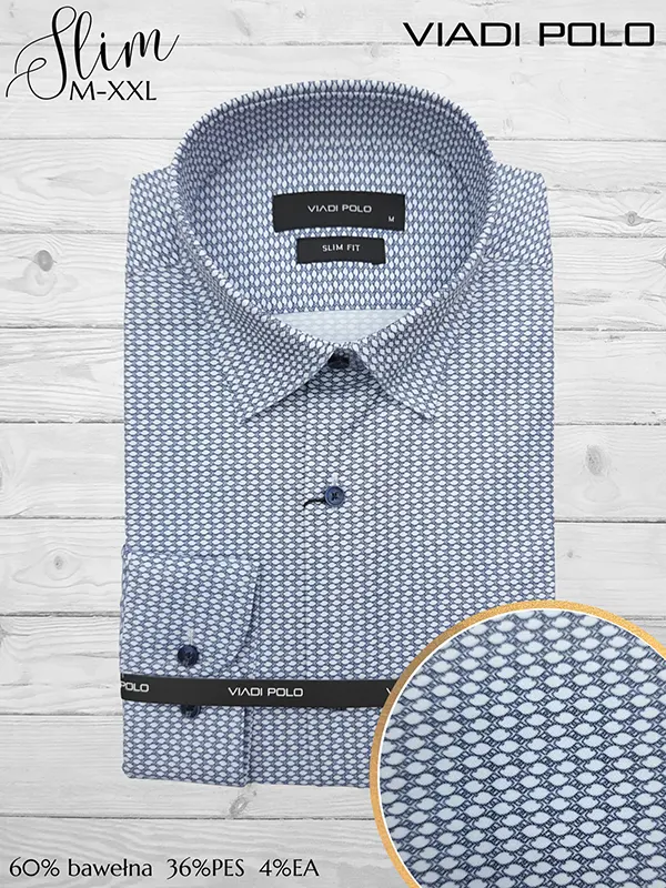 Koszula ELASTAN  slim we wzory M-XXL