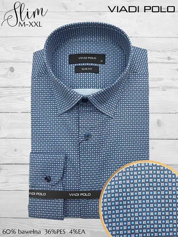 Koszula ELASTAN  slim we wzory M-XXL