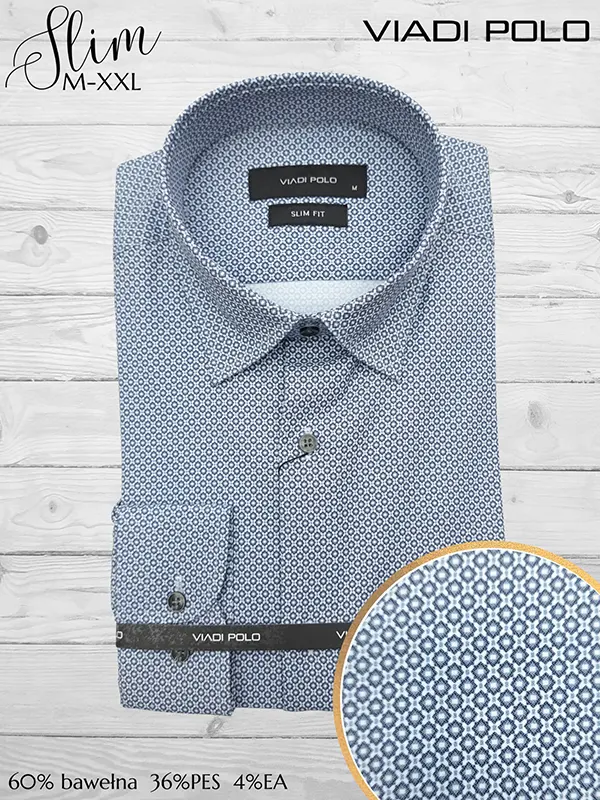 Koszula ELASTAN  slim we wzory M-XXL