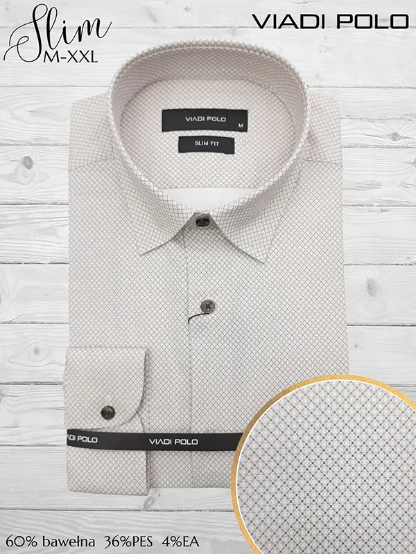 Koszula ELASTAN  slim we wzory M-XXL